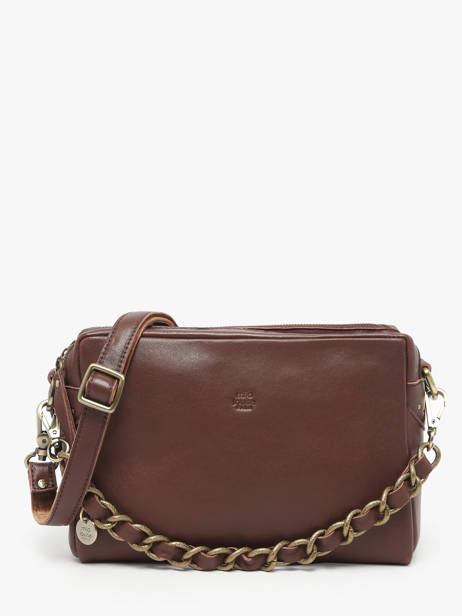 Cross Body Tas Vintage Leder Mila louise Violet vintage 23673LC